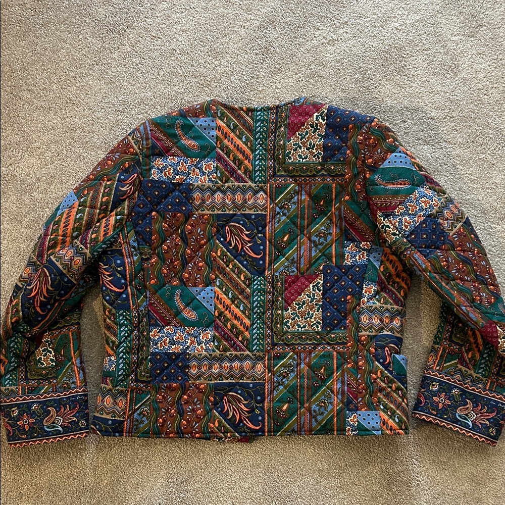 Vera Bradley Patterned Quilted Paisley Fabric coat - Picture 6 of 7